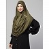 Instant jersey hijab with front gather - Olive